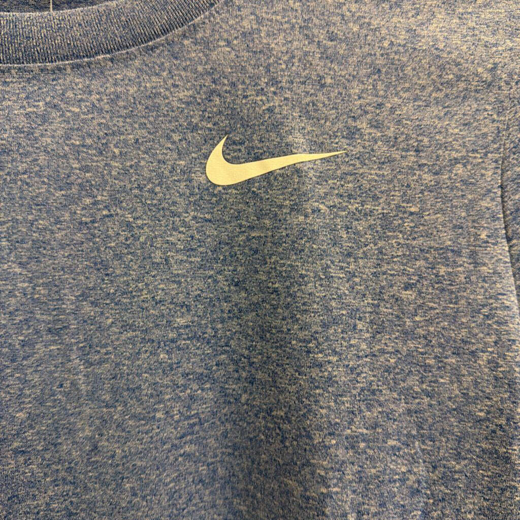 Nike Heathered Blue Short Sleeve Athletic Top Medium