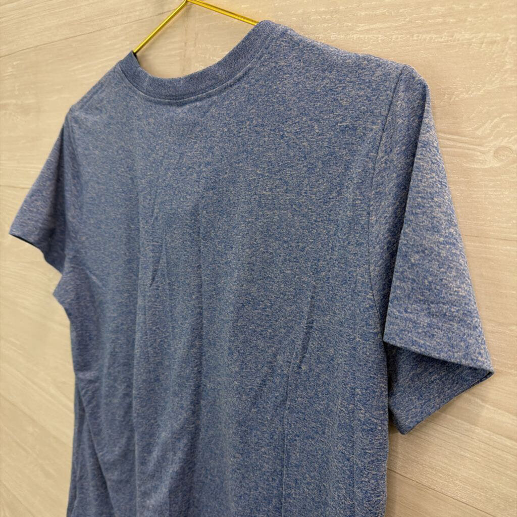 Nike Heathered Blue Short Sleeve Athletic Top Medium