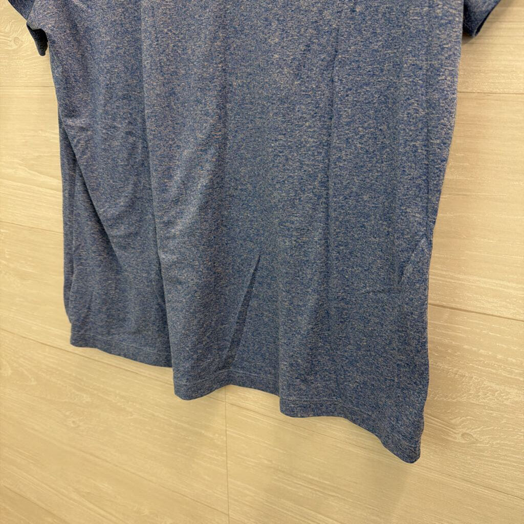 Nike Heathered Blue Short Sleeve Athletic Top Medium