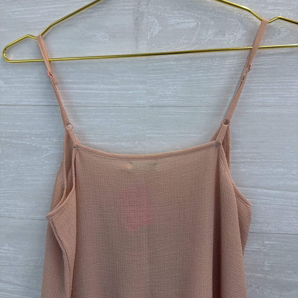 Kimchi Blue Blush Pink Lace Detail Tank Top Small