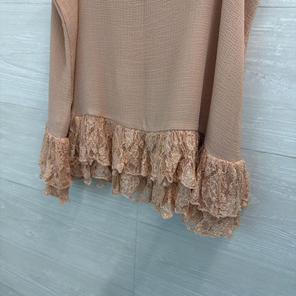 Kimchi Blue Blush Pink Lace Detail Tank Top Small