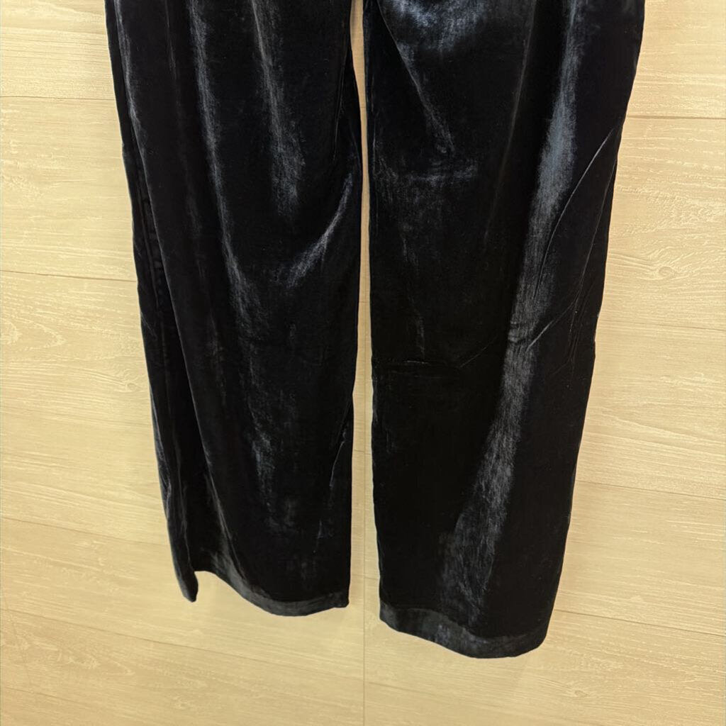 Ann Taylor Navy Velvet Wide Leg Pants 4