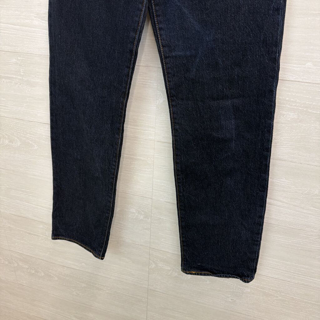 Levi Dark Wash Ribcage Straight Jeans 26