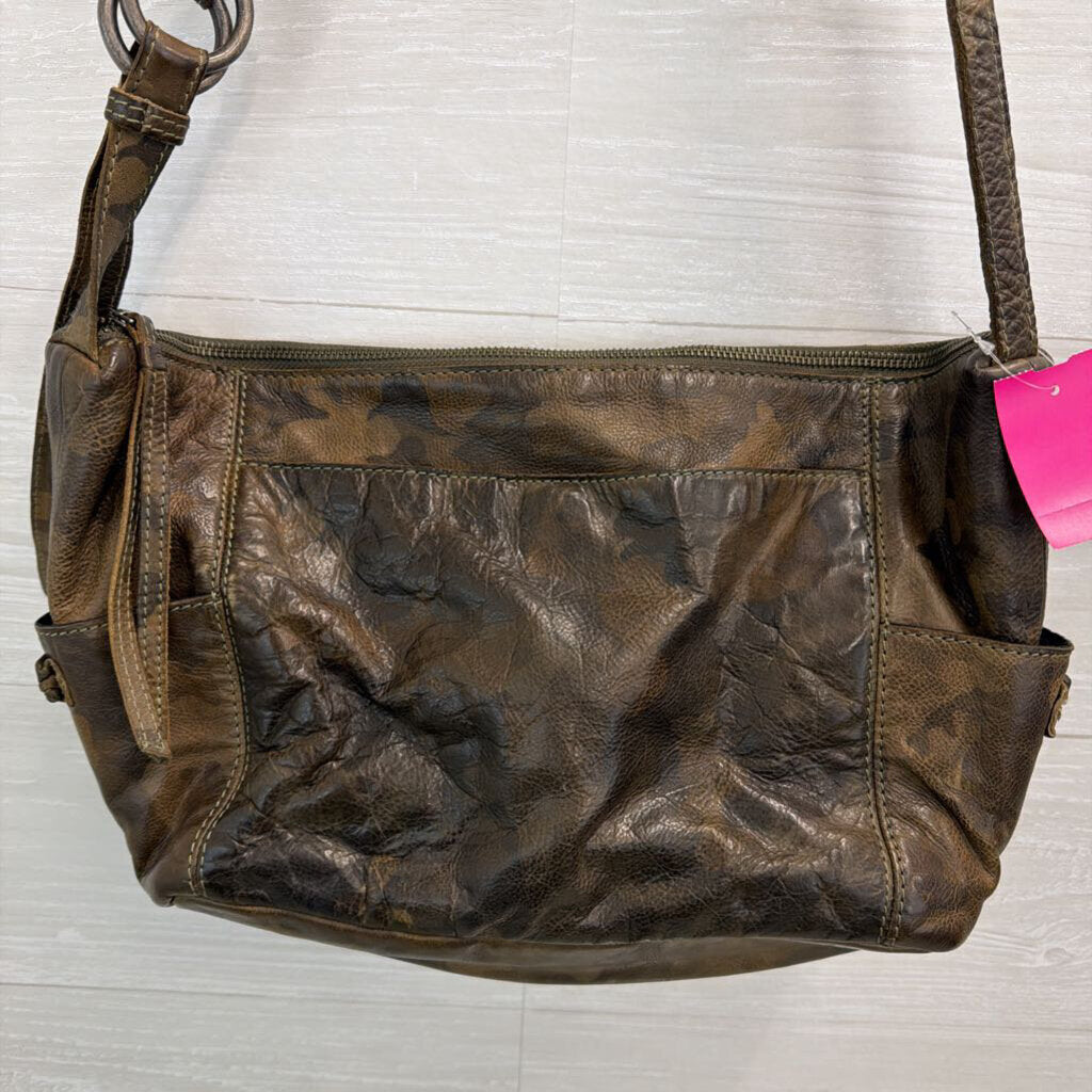 Frye and Co Brown Print Leather Jolie Purse