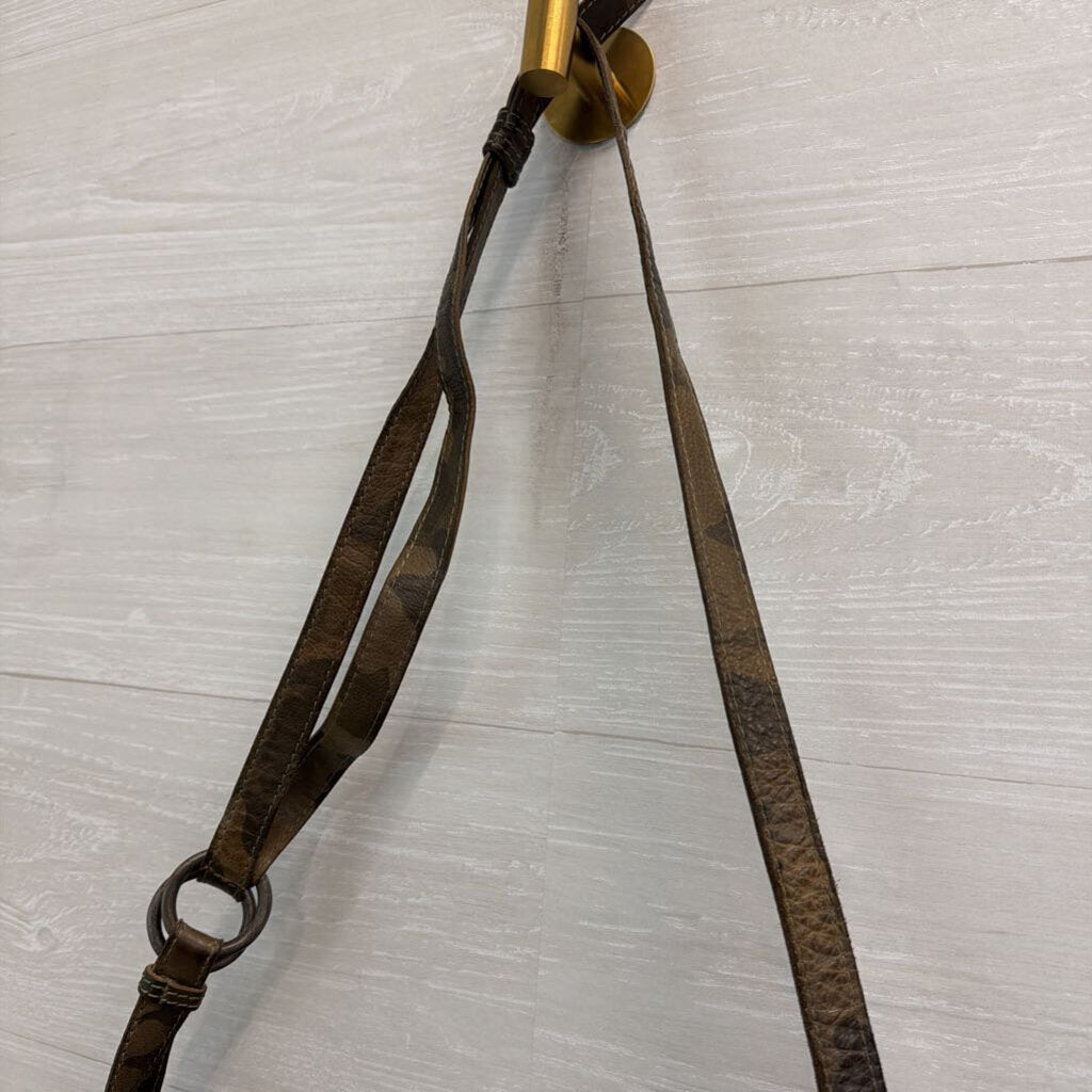 Frye and Co Brown Print Leather Jolie Purse