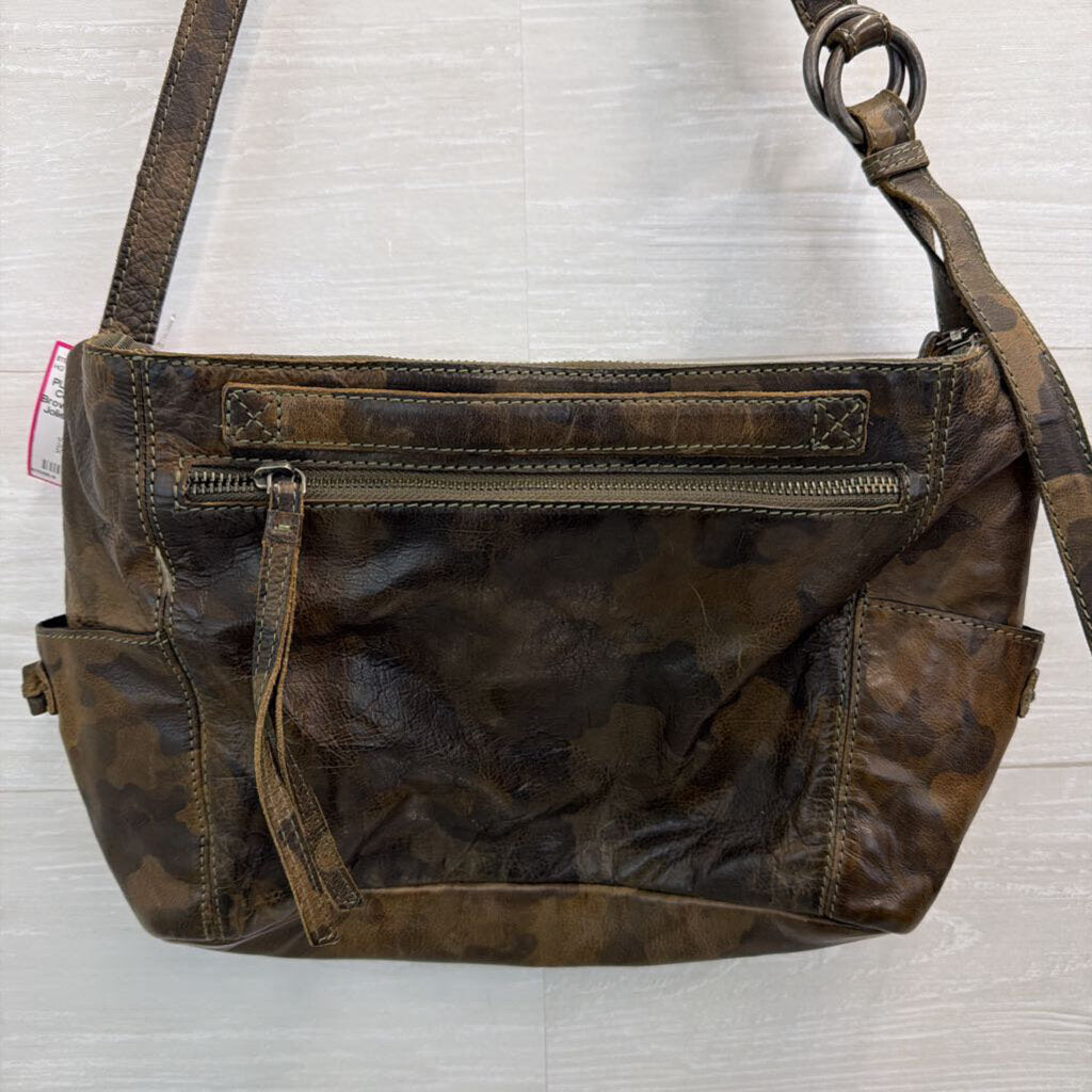 Frye and Co Brown Print Leather Jolie Purse