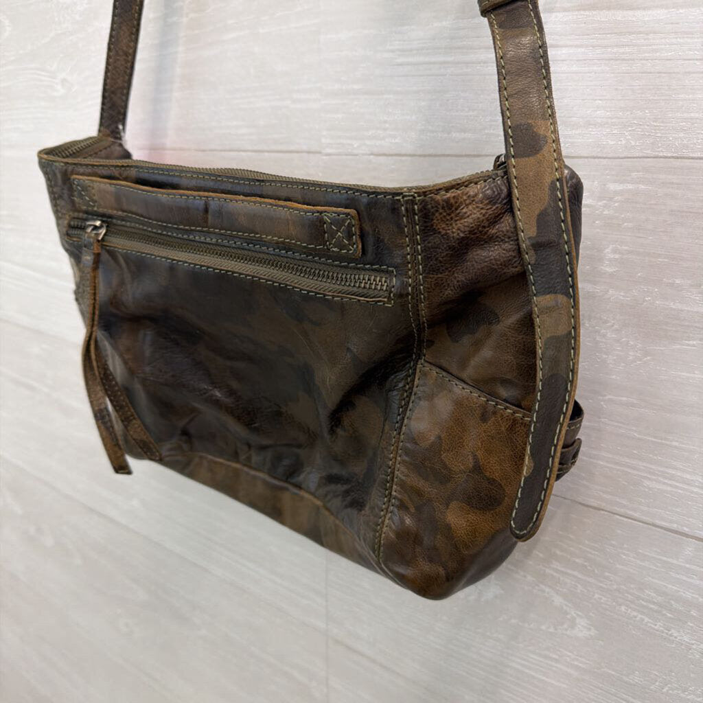 Frye and Co Brown Print Leather Jolie Purse