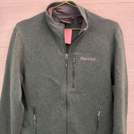 Marmot Green Fleece Zip Up Jacket Small