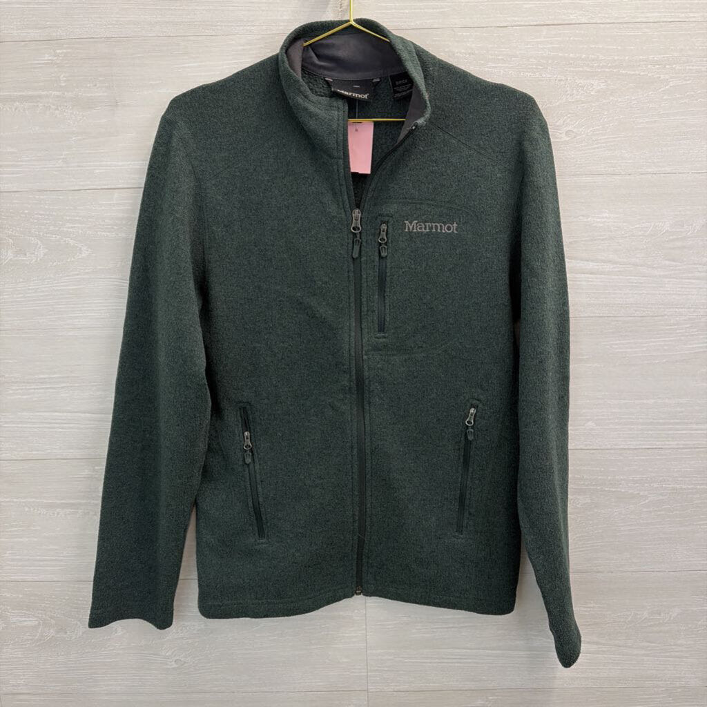 Marmot Green Fleece Zip Up Jacket Small