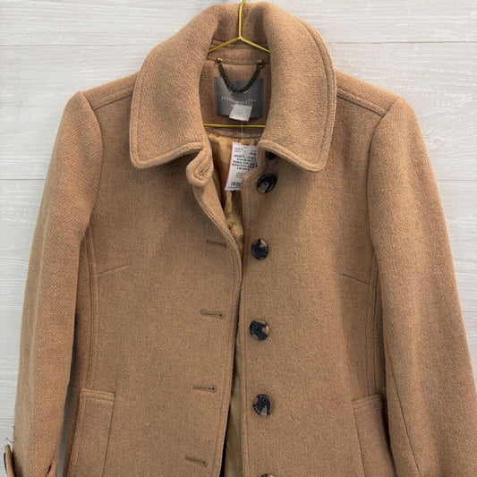J Crew Brown Stadium Cloth Long Button Front Jacket 4