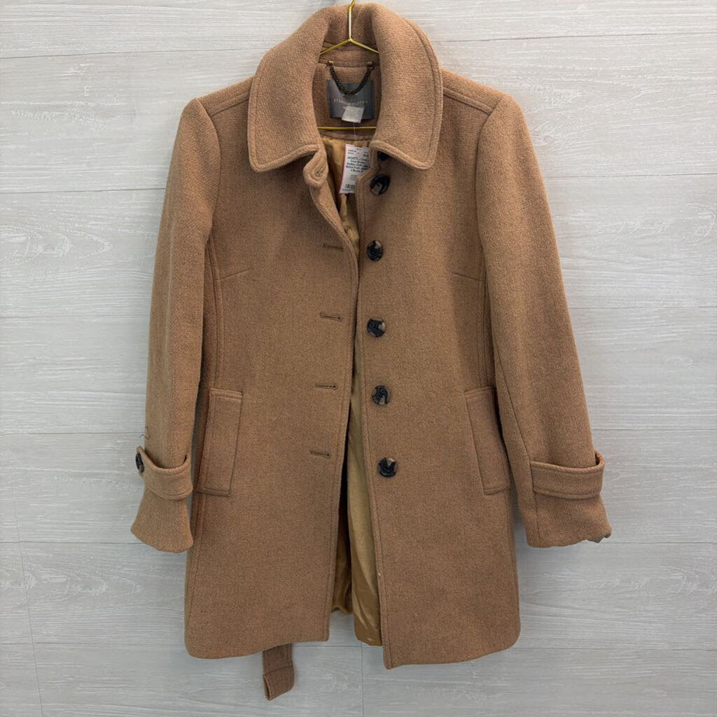 J Crew Brown Stadium Cloth Long Button Front Jacket 4