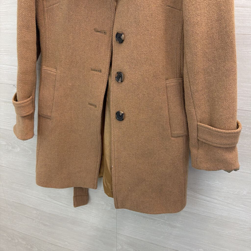 J Crew Brown Stadium Cloth Long Button Front Jacket 4