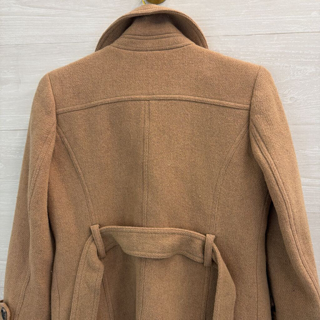 J Crew Brown Stadium Cloth Long Button Front Jacket 4