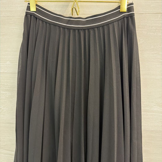 Paper Moon Black Pleated Midi Skirt Medium