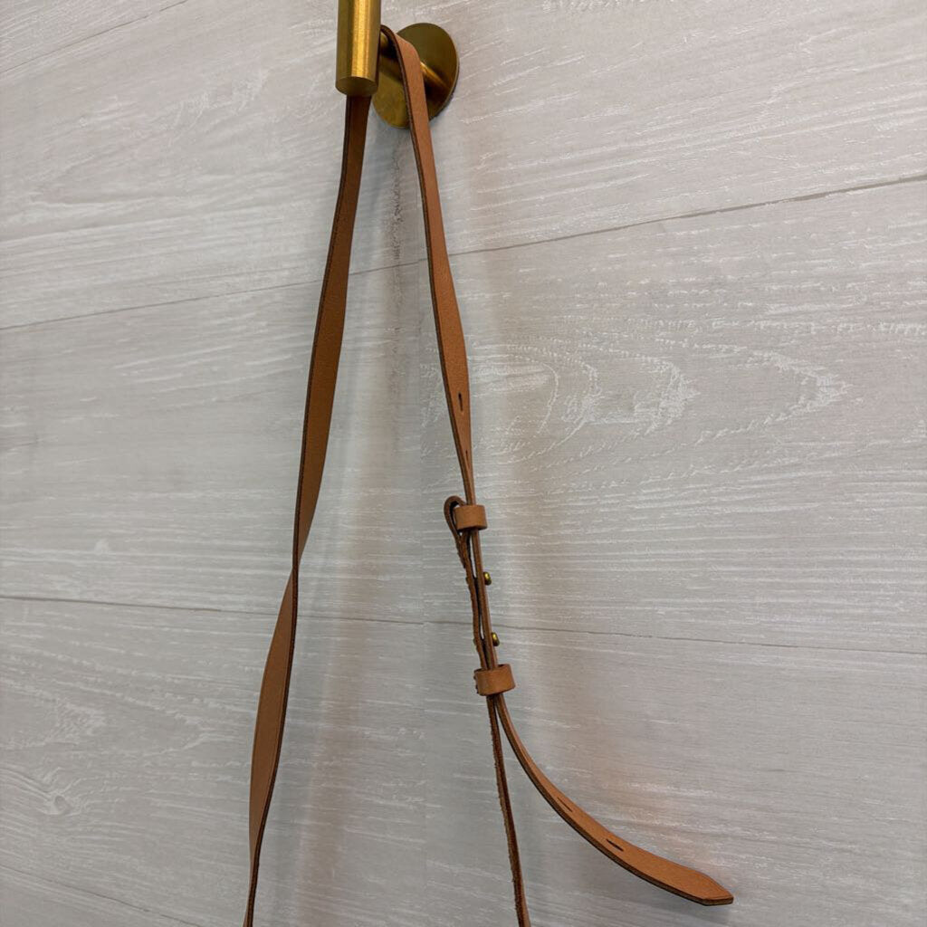 Madewell Brown/ Black Dotted Calf Hair The Transport Camera Purse