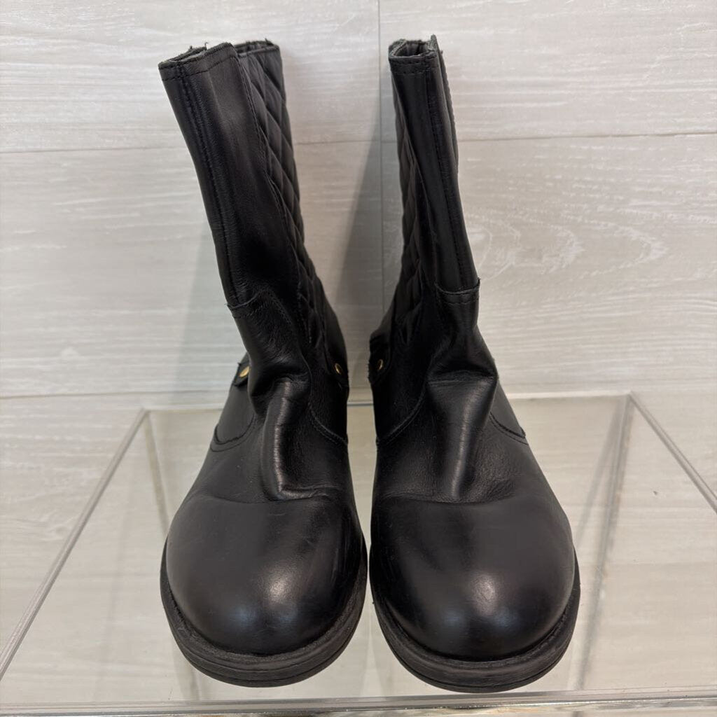 Kenneth Cole Black Leather Perfect Tri Moto Boots 9