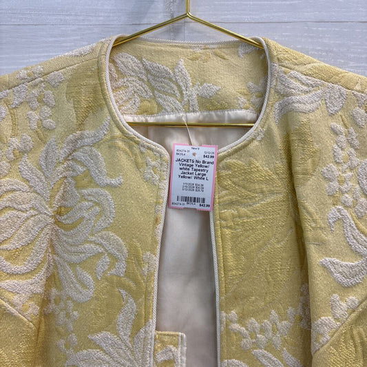 Vintage Yellow/ white Tapestry Jacket Large