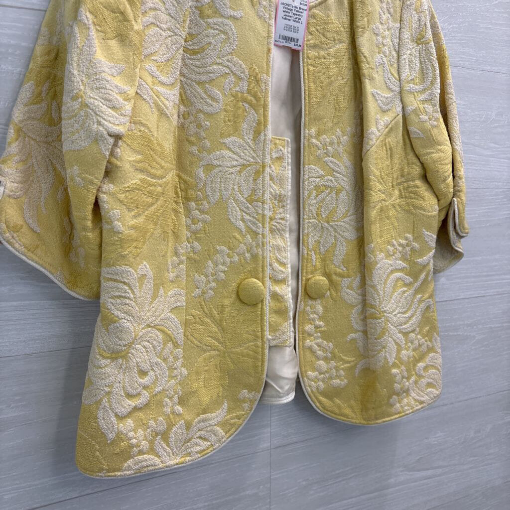 Vintage Yellow/ white Tapestry Jacket Large