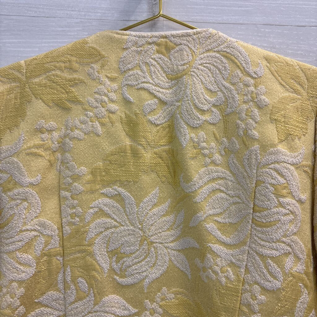 Vintage Yellow/ white Tapestry Jacket Large