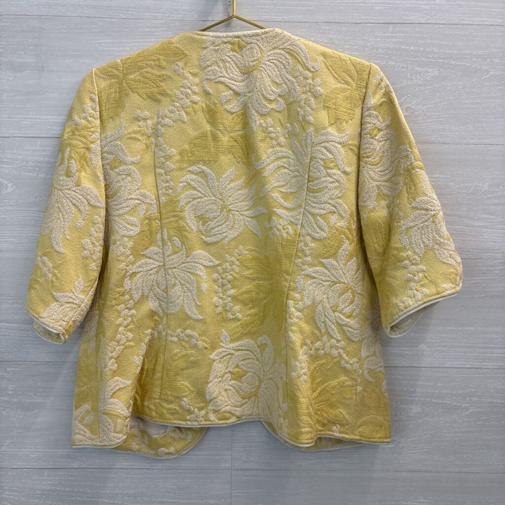 Vintage Yellow/ white Tapestry Jacket Large
