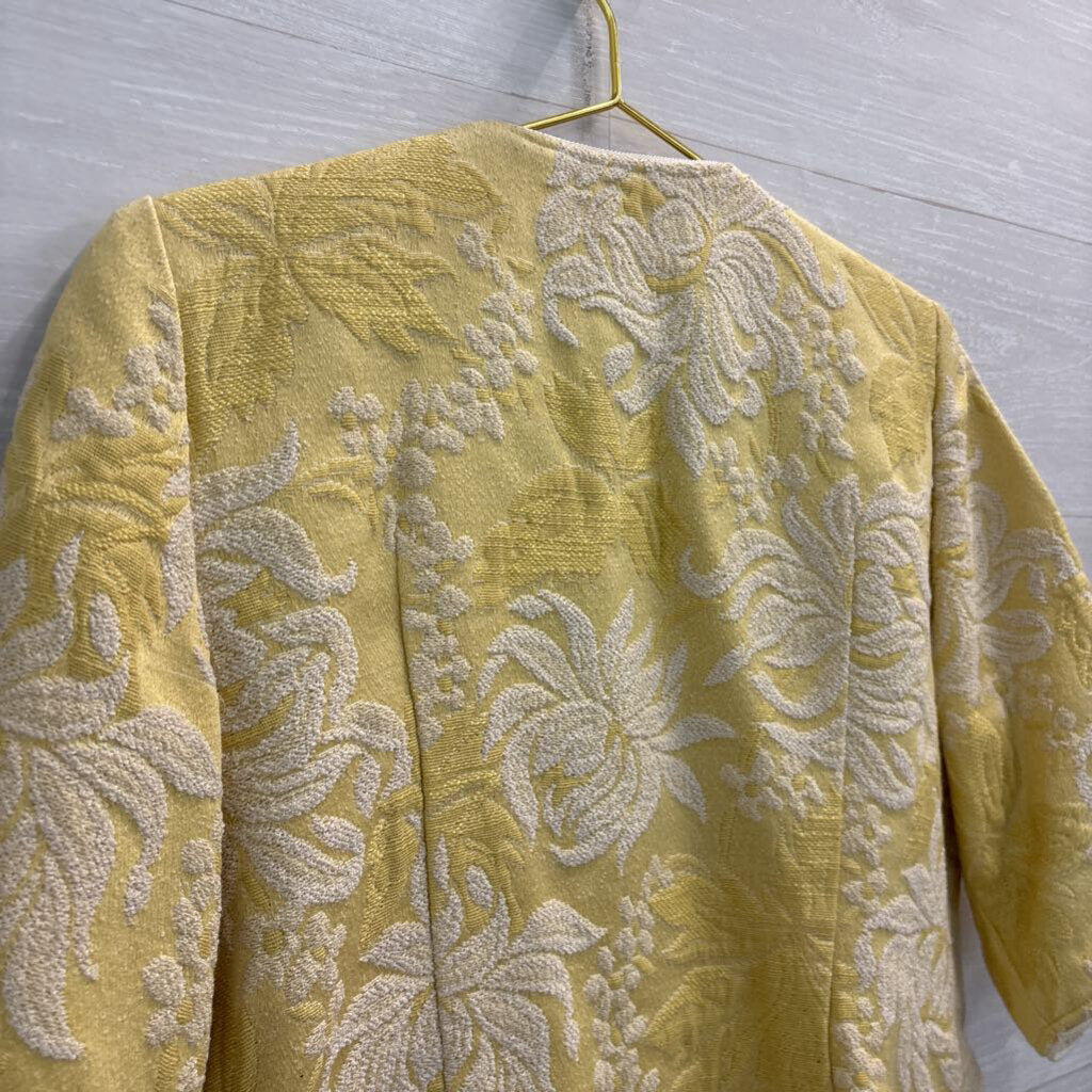 Vintage Yellow/ white Tapestry Jacket Large