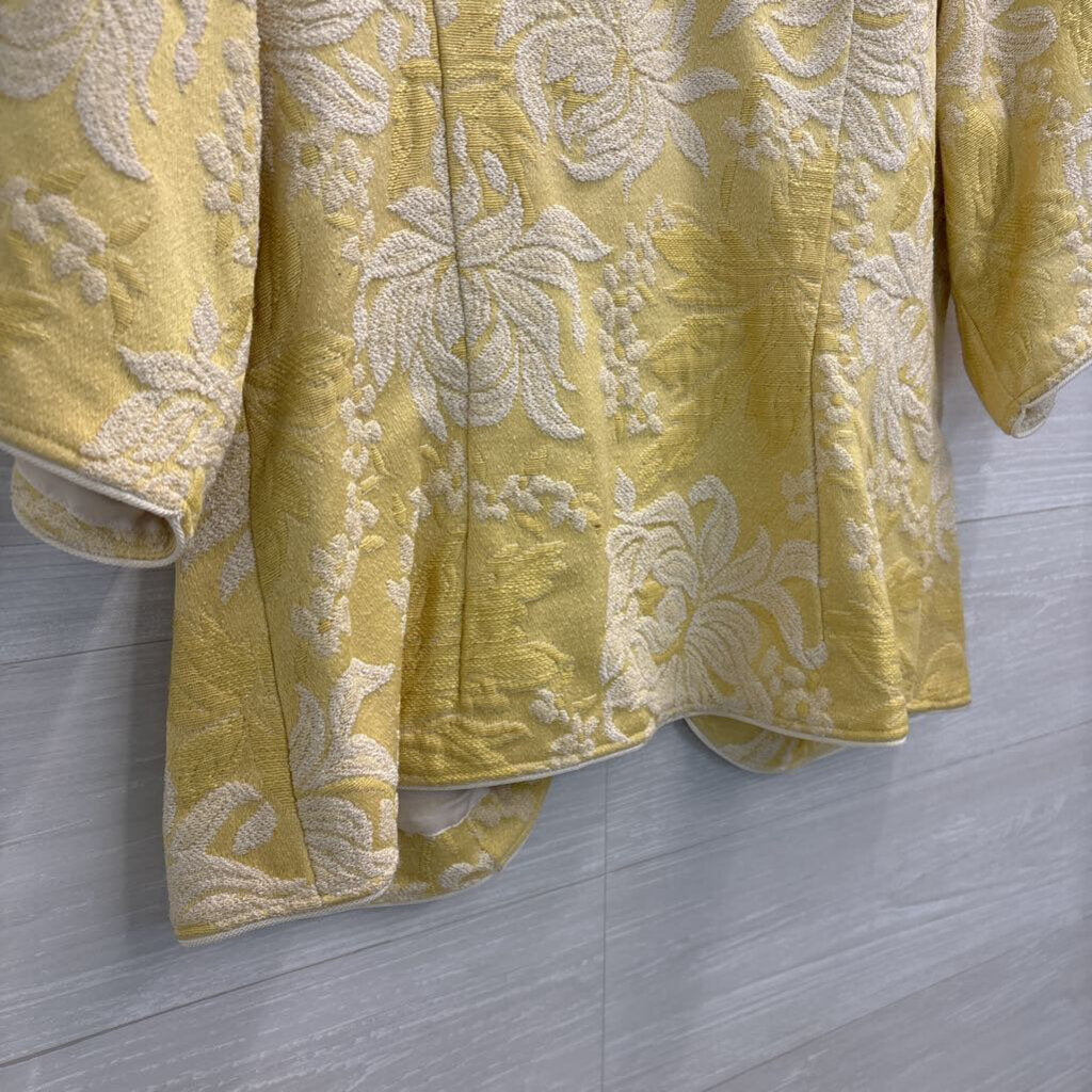 Vintage Yellow/ white Tapestry Jacket Large
