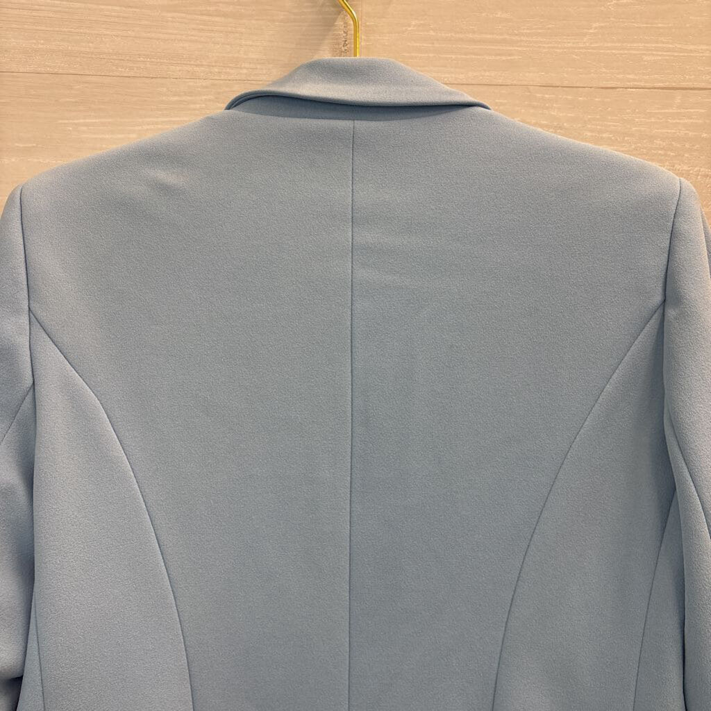 Tahari Blue Double Breasted Open Front Blazer Jacket Large