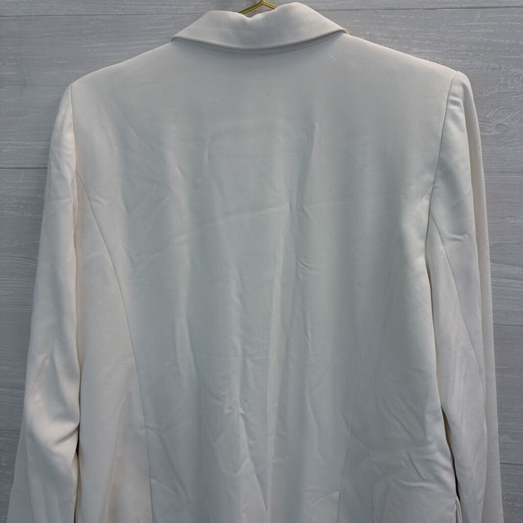 House of Harlow 1960 Cream Double Breasted Blazer Jacket Large