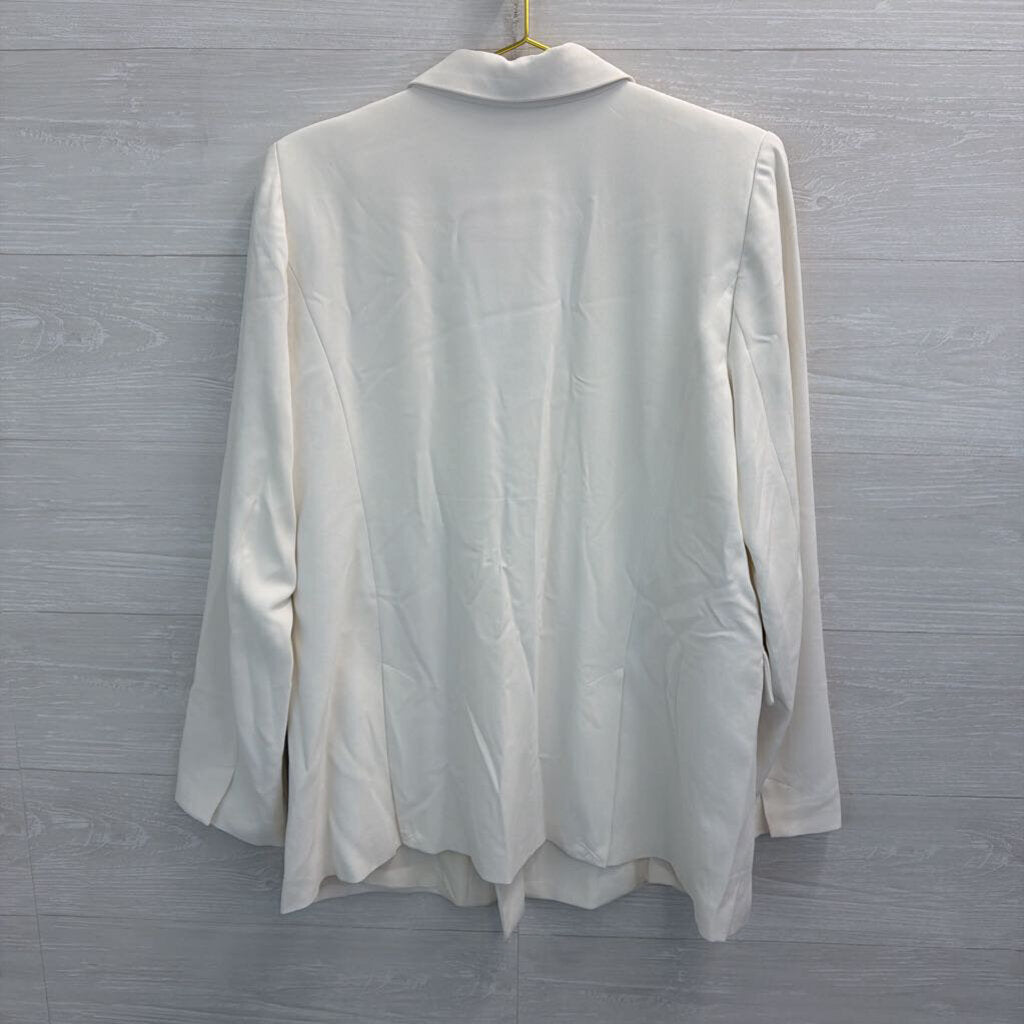 House of Harlow 1960 Cream Double Breasted Blazer Jacket Large