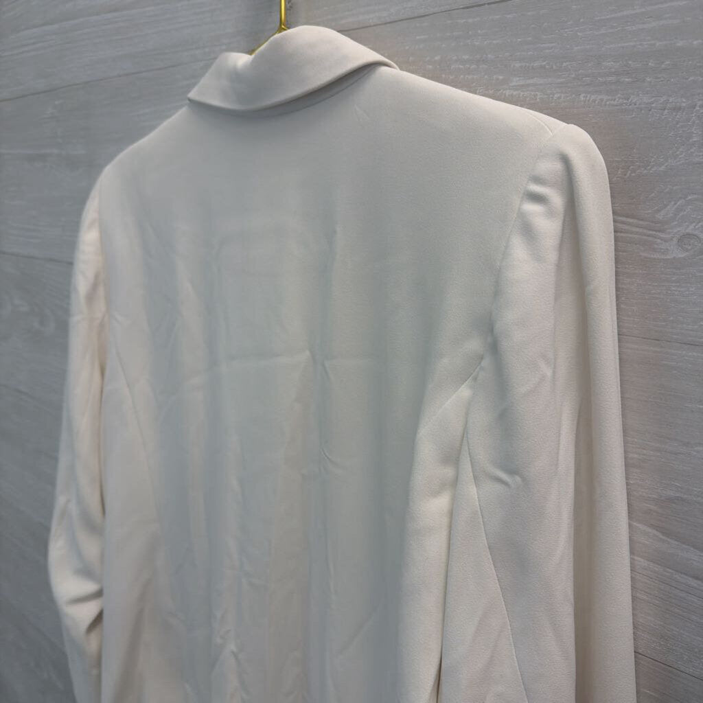 House of Harlow 1960 Cream Double Breasted Blazer Jacket Large