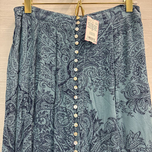 Anama Blue/ Navy Print Maxi Skirt Medium