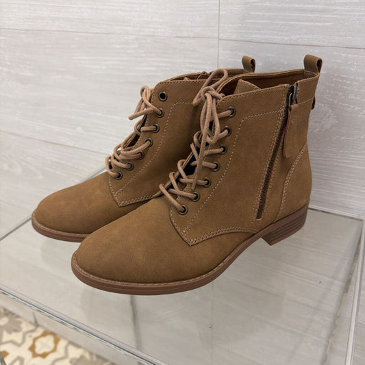 Xappeal Brown Laci Lace Up Boots 7