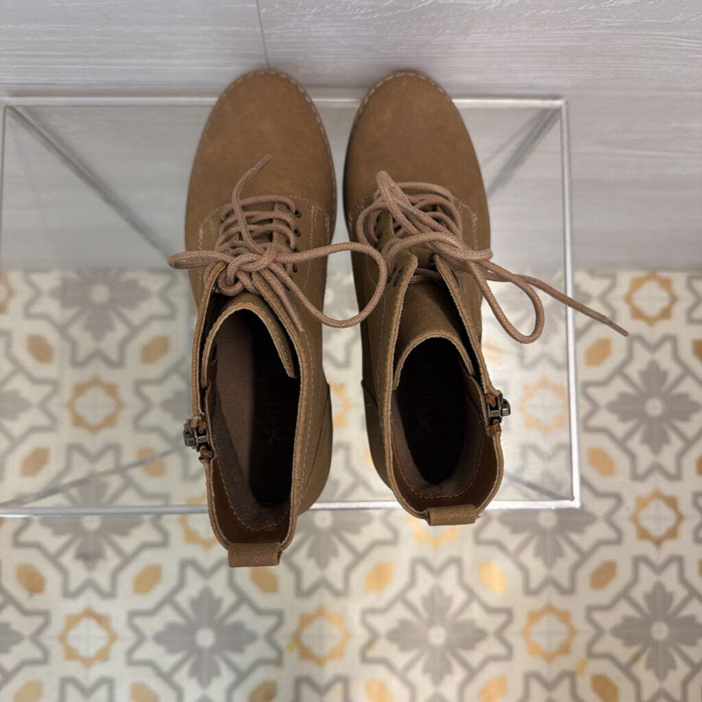 Xappeal Brown Laci Lace Up Boots 7