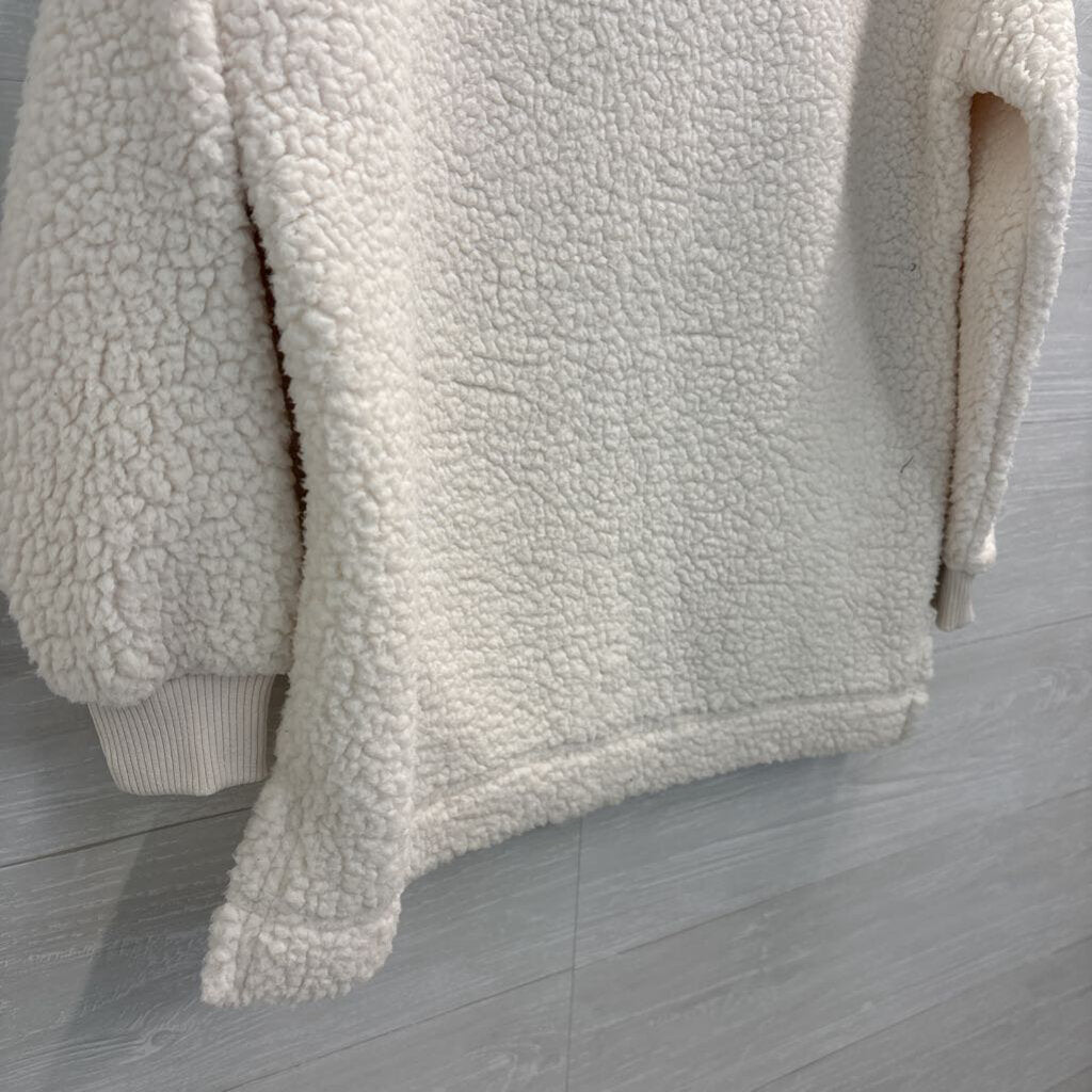 Aerie Cream Soft Sherpa Quarter Zip Pullover Extra Small