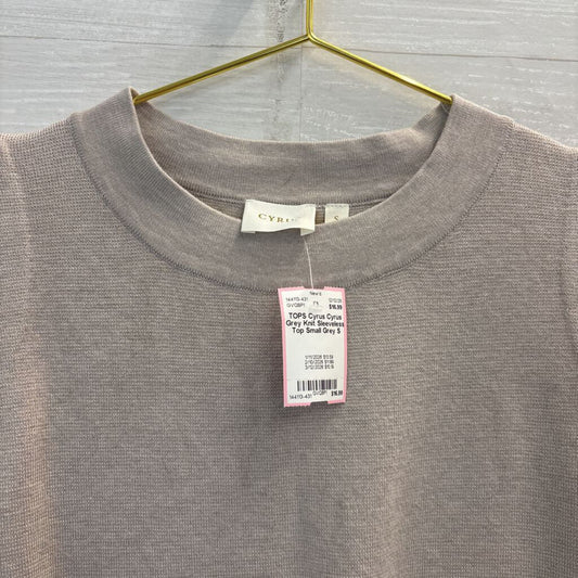 Cyrus Grey Knit Sleeveless Top Small