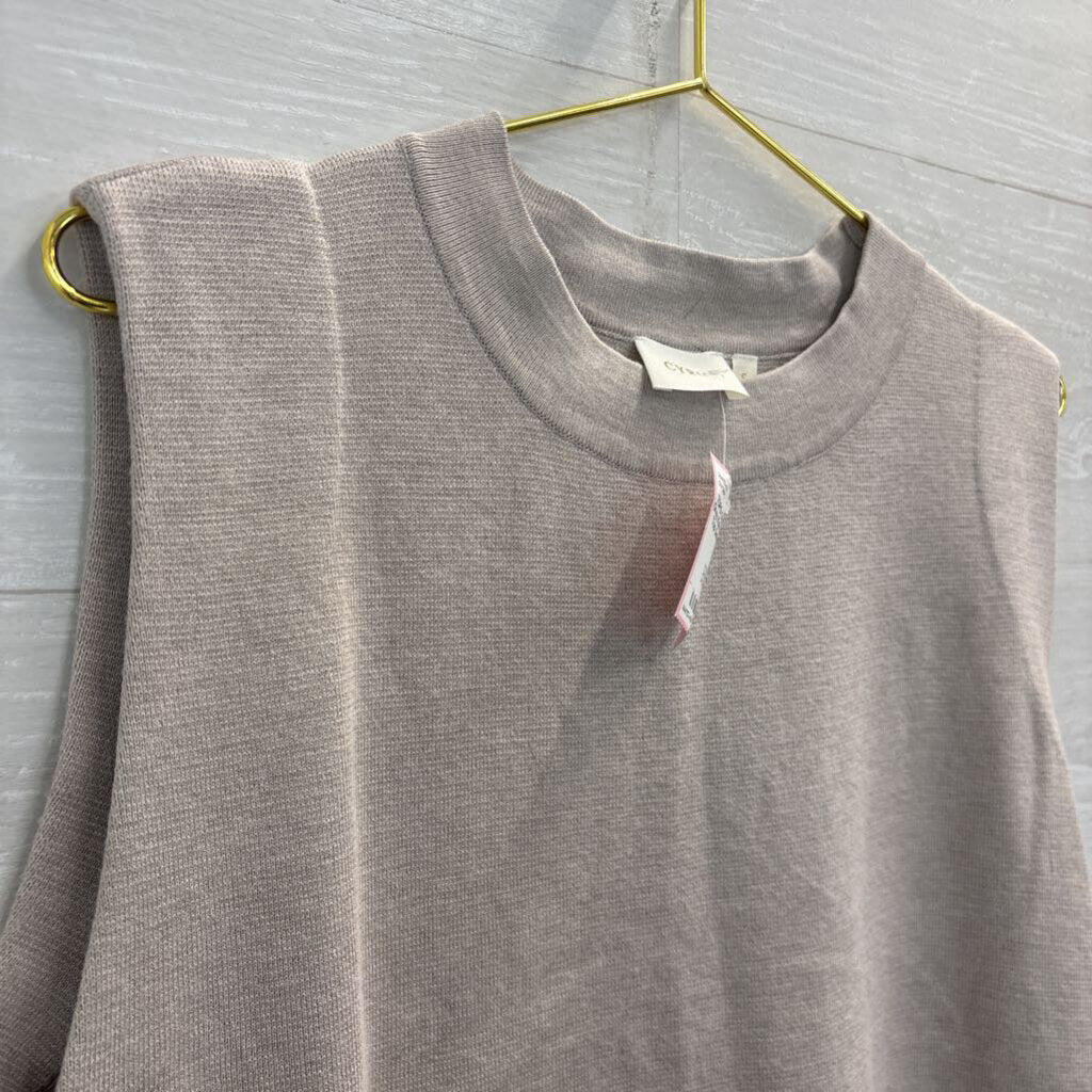 Cyrus Grey Knit Sleeveless Top Small