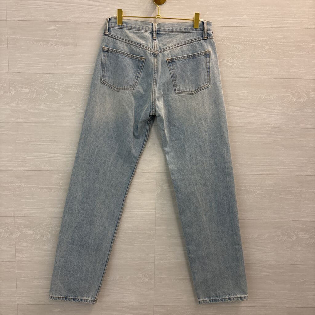 John Galt Light Wash High Rise Mom Jeans Small