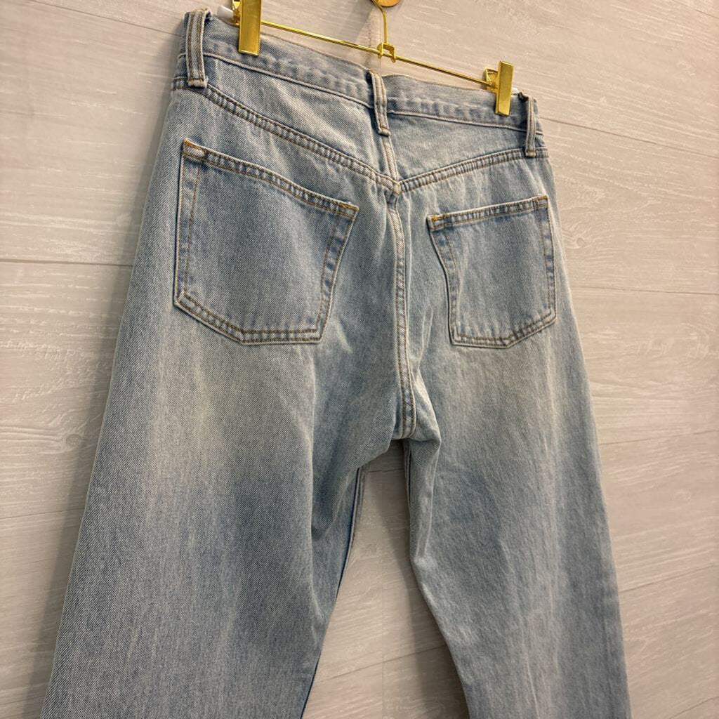 John Galt Light Wash High Rise Mom Jeans Small