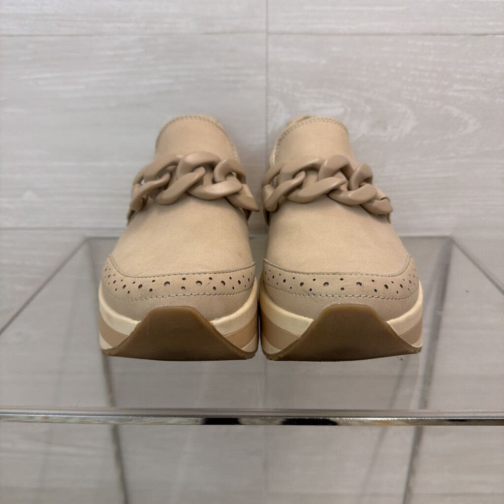 Dolce Vita Beige Jhenee Platform Slip On Loafer Sneakers 7.5