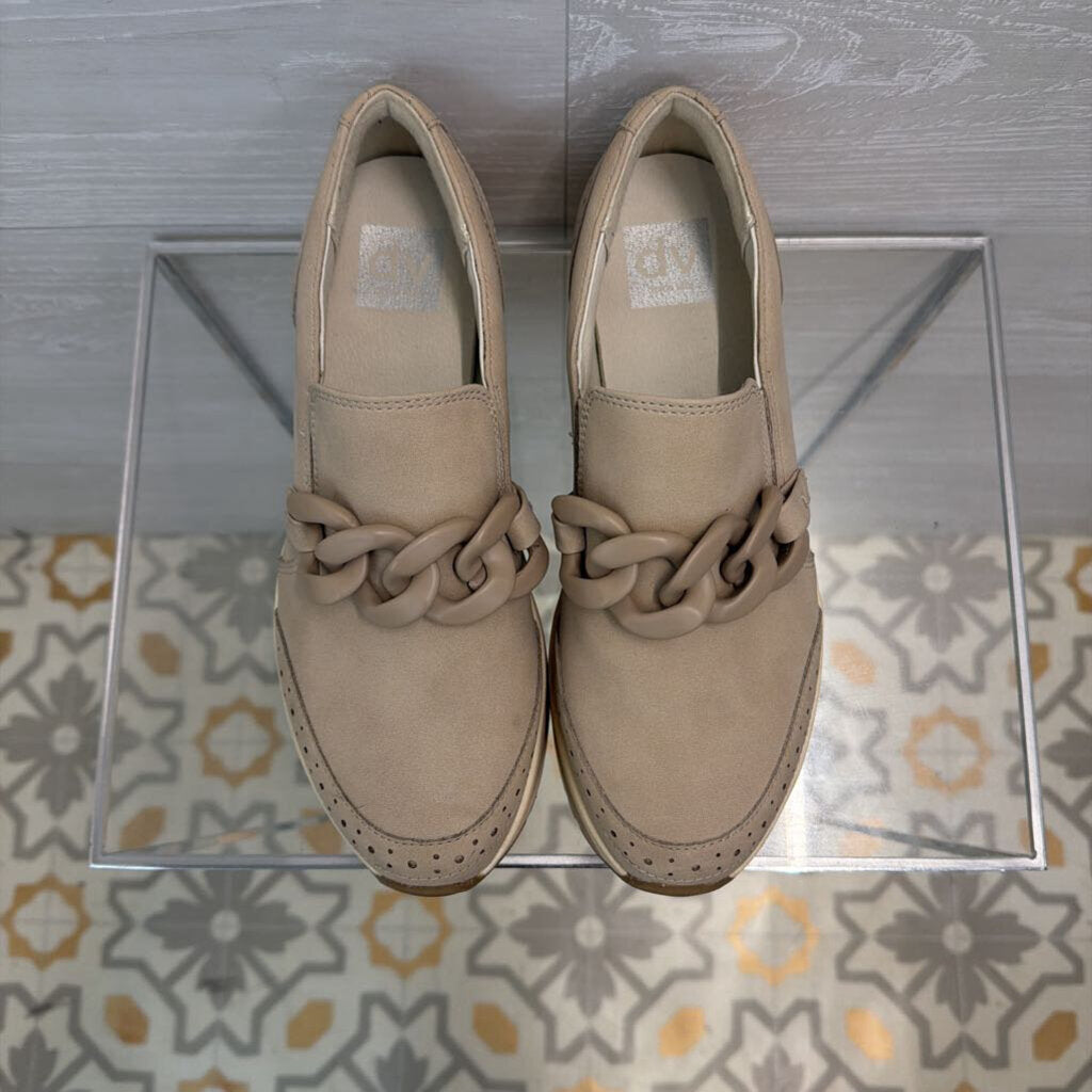 Dolce Vita Beige Jhenee Platform Slip On Loafer Sneakers 7.5