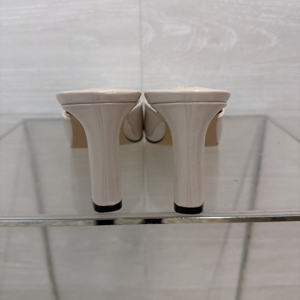 Steve Madden Ivory Florin Leather Point Toe Mule Heels 7.5