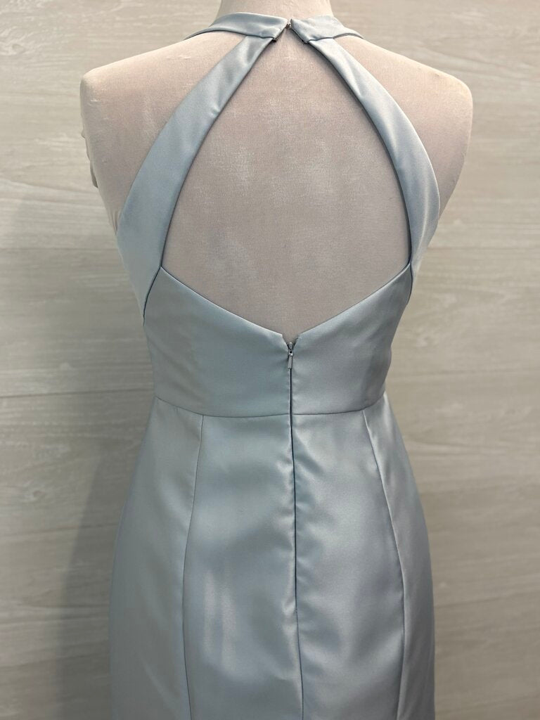 Alfred Sung D761 High Neck Satin Formal Dress 6