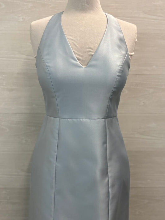 Alfred Sung D761 High Neck Satin Formal Dress 6