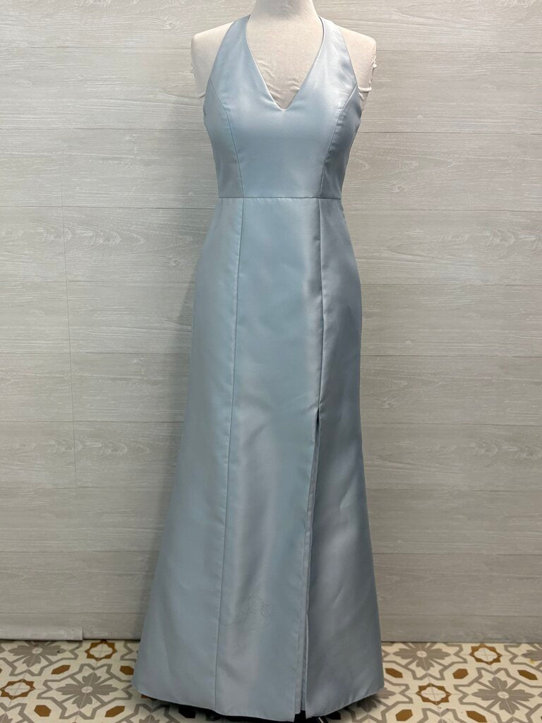 Alfred Sung D761 High Neck Satin Formal Dress 6