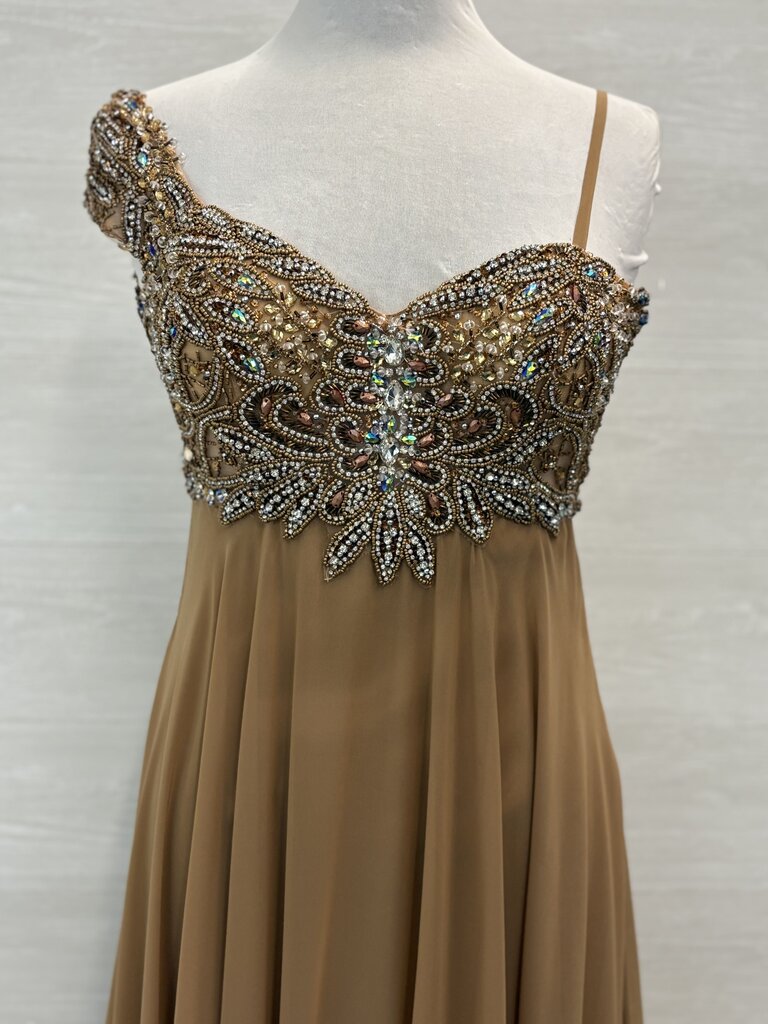 Dave & Johnny One Shoulder Formal Dress 0