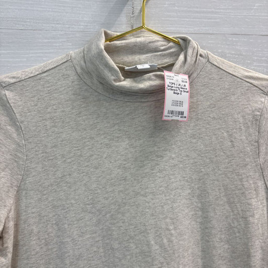 J Jill Beige Long Sleeve Turtleneck Top Small