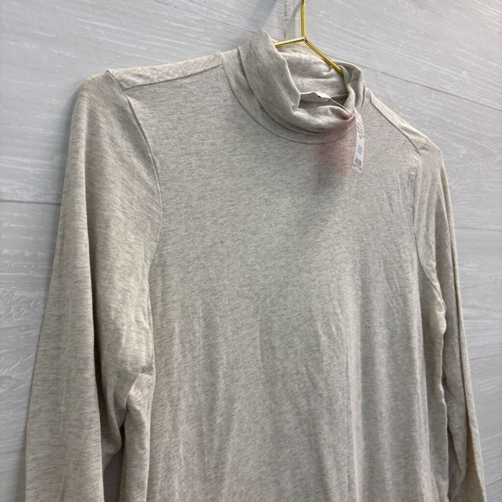 J Jill Beige Long Sleeve Turtleneck Top Small