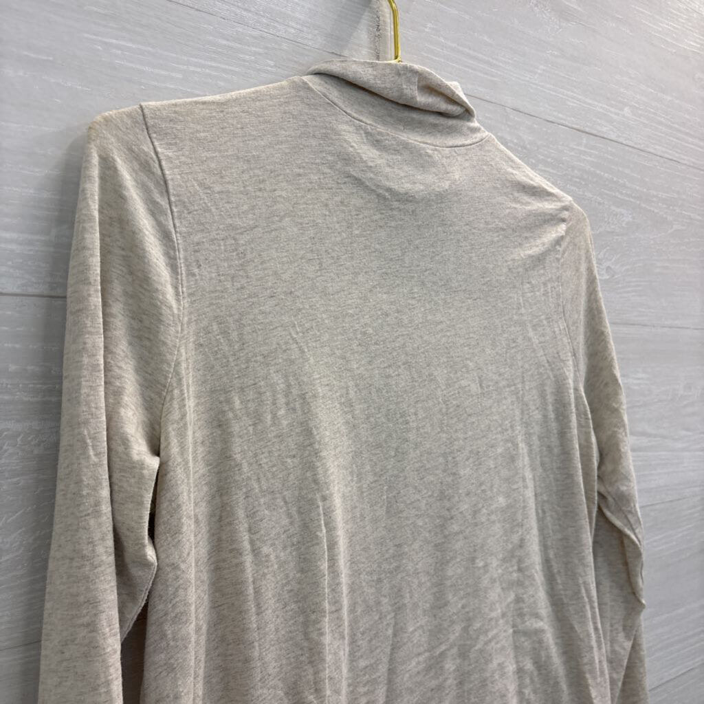 J Jill Beige Long Sleeve Turtleneck Top Small