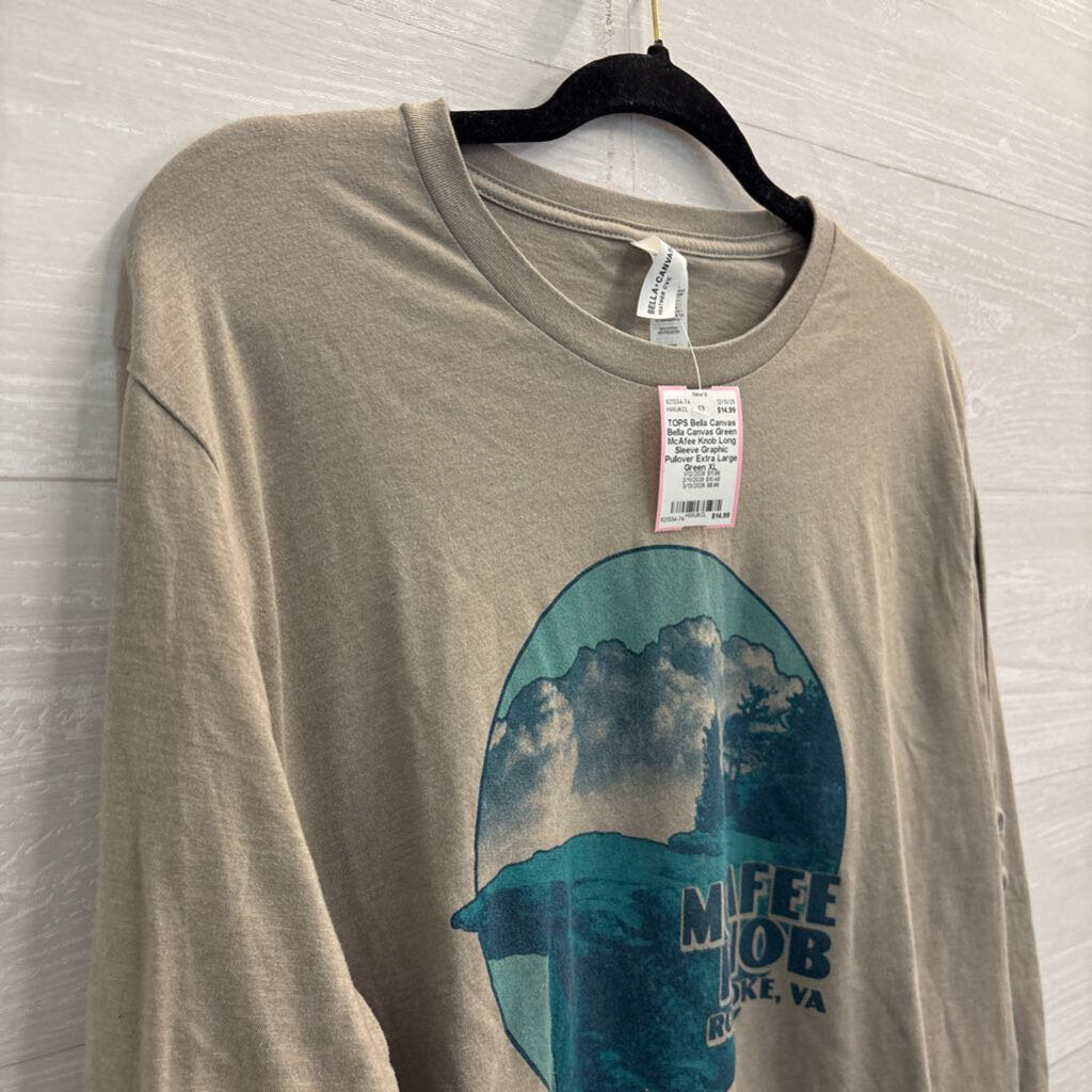 Bella Canvas Green McAfee Knob Long Sleeve Graphic Pullover Extra Large