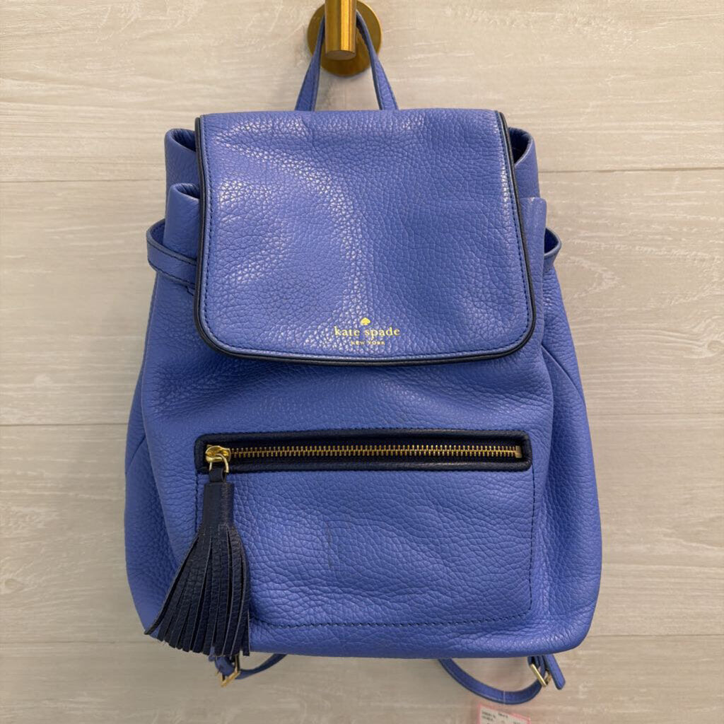 Kate Spade Blue Pebbled Leather Chester Street Backpack